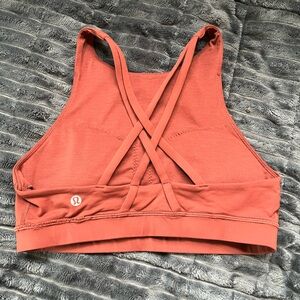 lululemon Energy Bra *High Neck* in Rustic Clay - sz 8